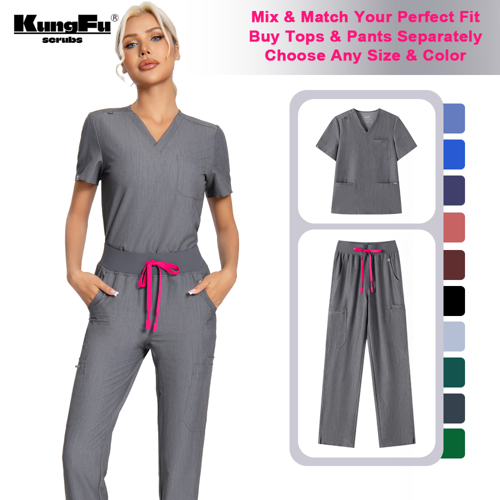 KUNGFU SCRUBS Women Nurse Scru - Medical Lab Uniform review and price