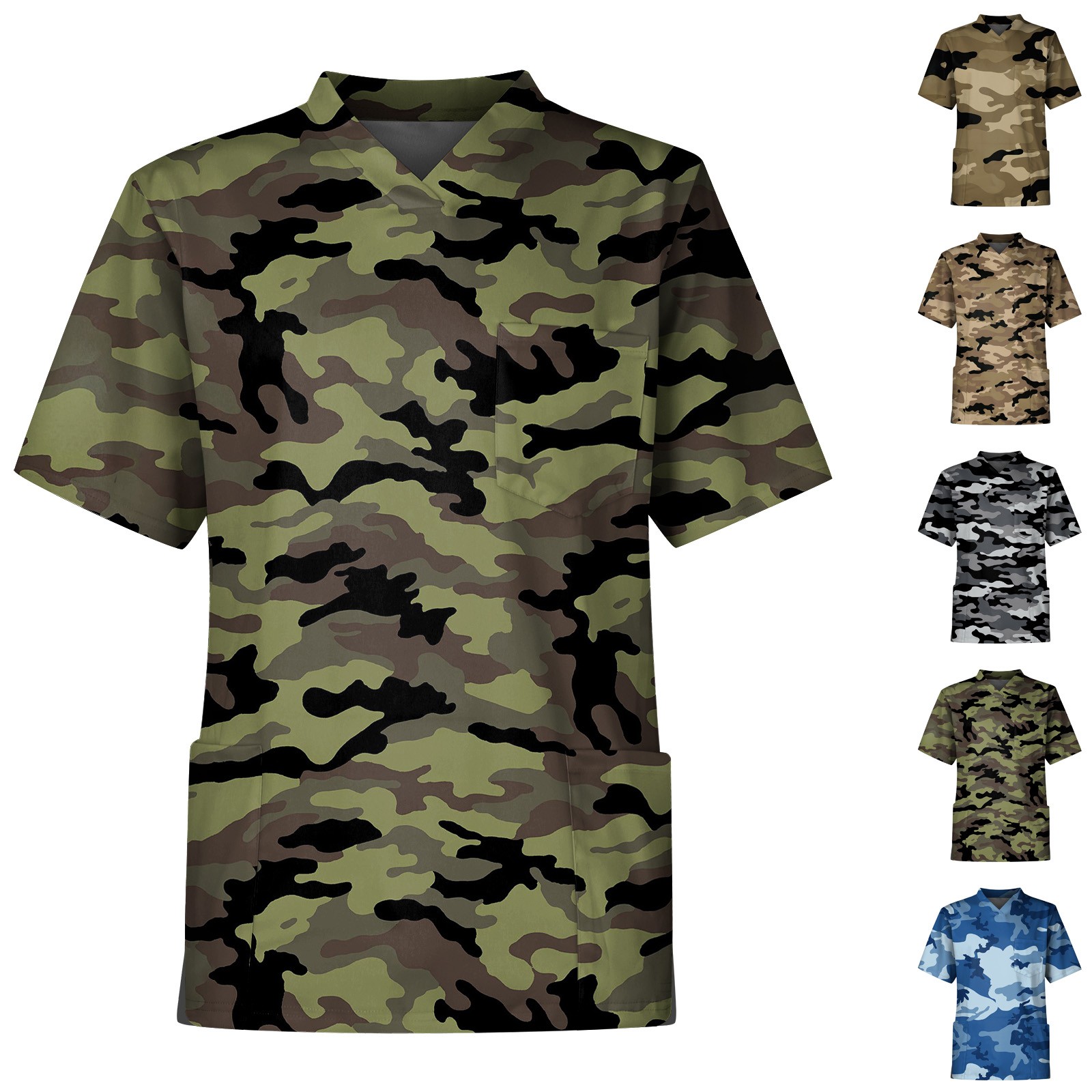 Men'S Camouflage Print Nurse U - Medical Lab Uniform review and price