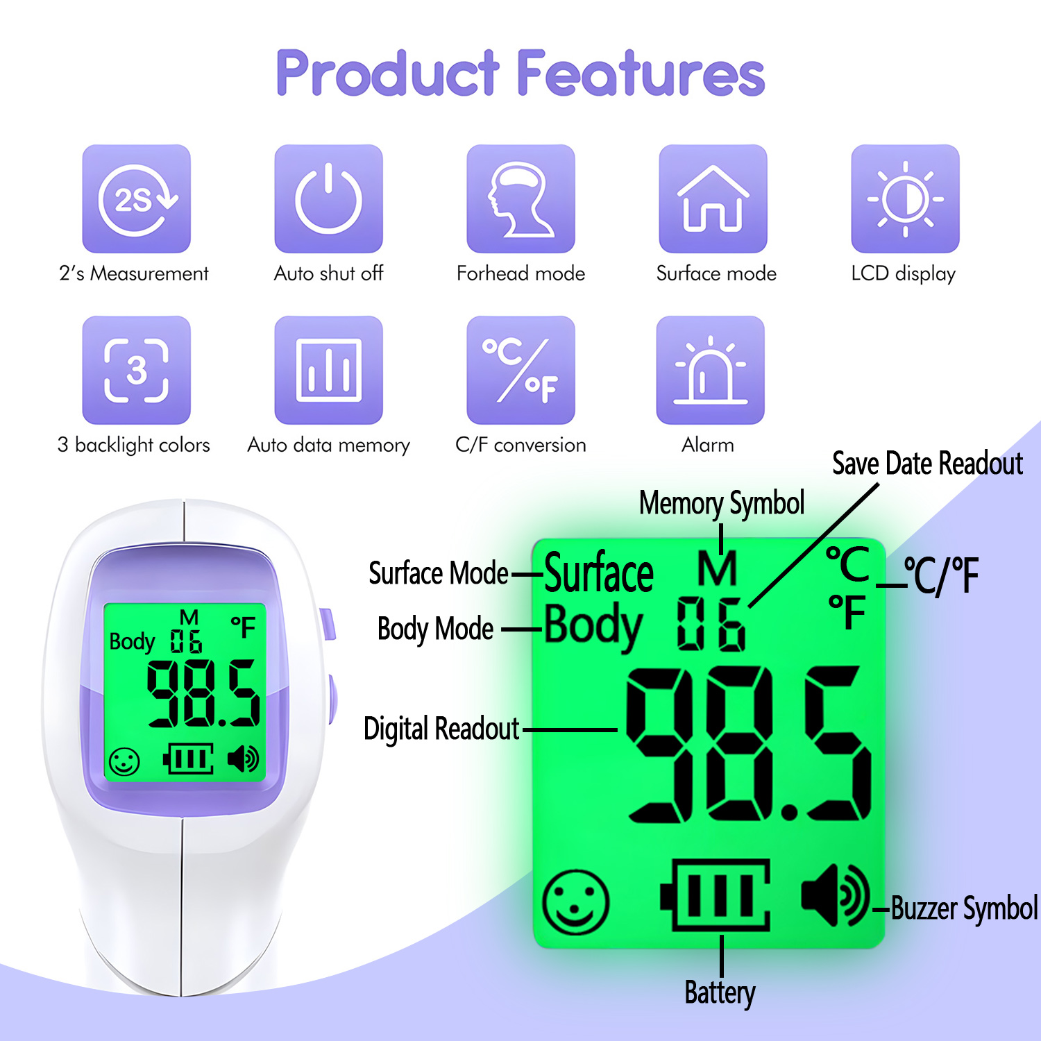 Medical Body Thermometer Backl - Pulse Oximeter review and price