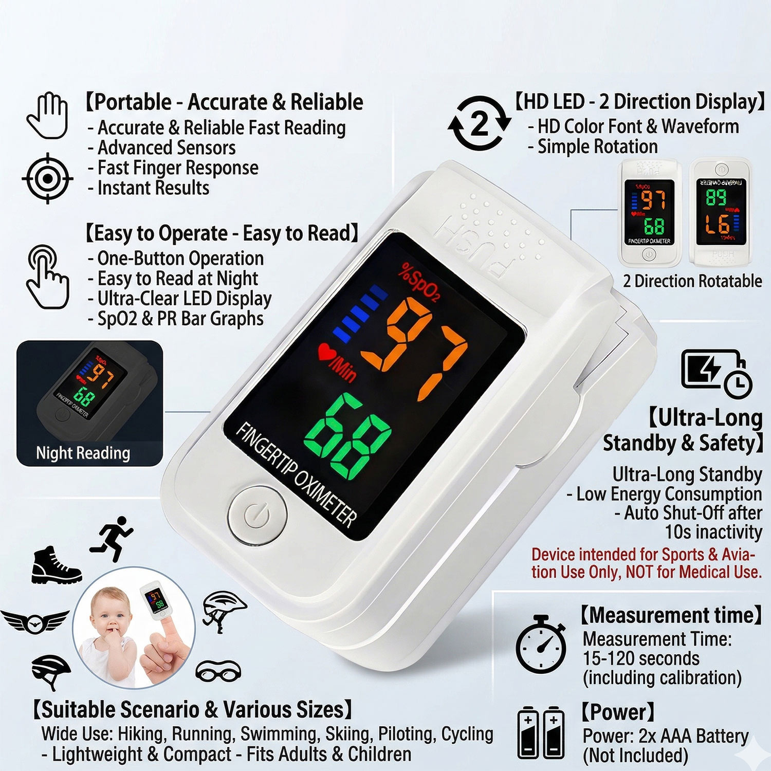 2-in-1 Household Infrared Fore - Pulse Oximeter review and price